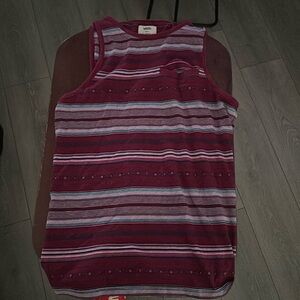 Vans Stripped Tank Top, Small, with Pocket